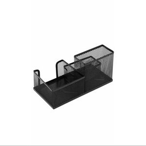 Metallic Tri-Basket Organizer Black